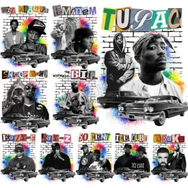 10 Rap Graffiti Art Designs Bundle PNG