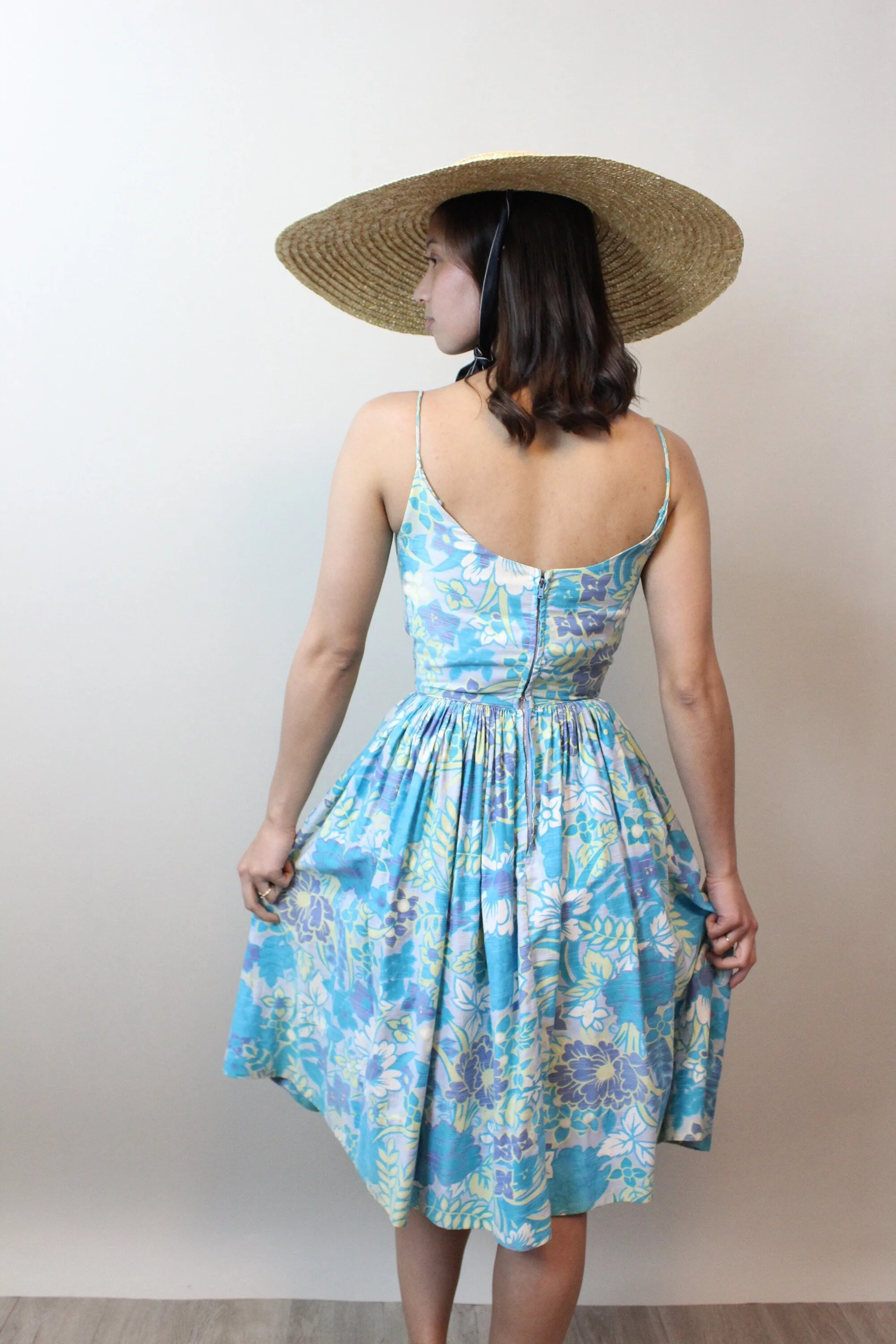 1950s CABANA hawaiian cotton sun dress xxs | new spring summer