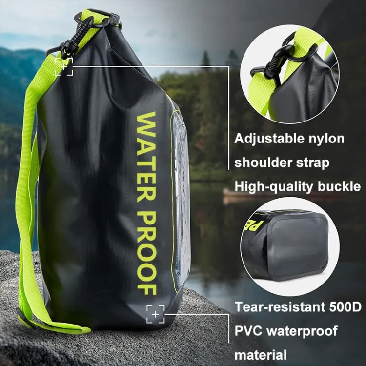 2 In 1 Outdoor Cycling Crossbody Phone Bag PVC Swimming IPX6 Waterproof Bag, Size: 2L(Black)