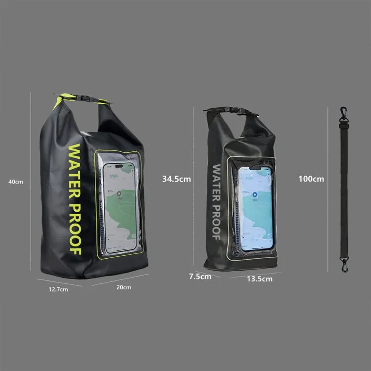 2 In 1 Outdoor Cycling Crossbody Phone Bag PVC Swimming IPX6 Waterproof Bag, Size: 2L(Black)