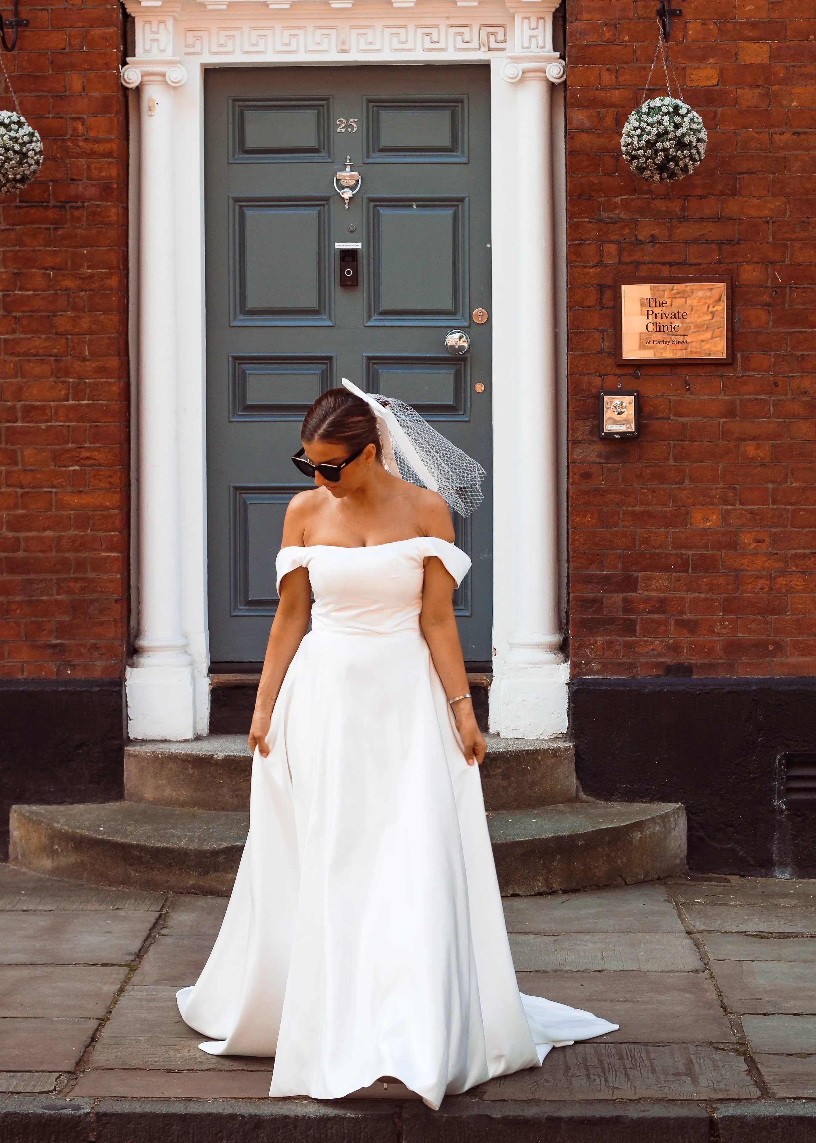 Abbie - Off-the-Shoulder Satin Wedding Dress