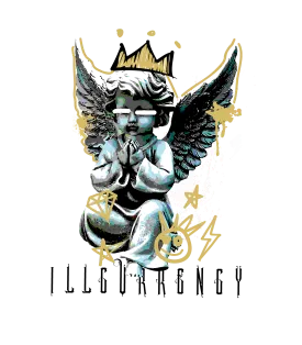 Air Jordan 4 WMNS “Metallic Gold” | illcurrency White T-Shirt (Graffiti Angel)