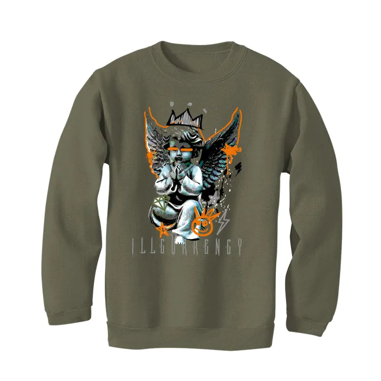 Air Jordan 5 “Olive” | illcurrency Military Green T-Shirt (Graffiti Angel)