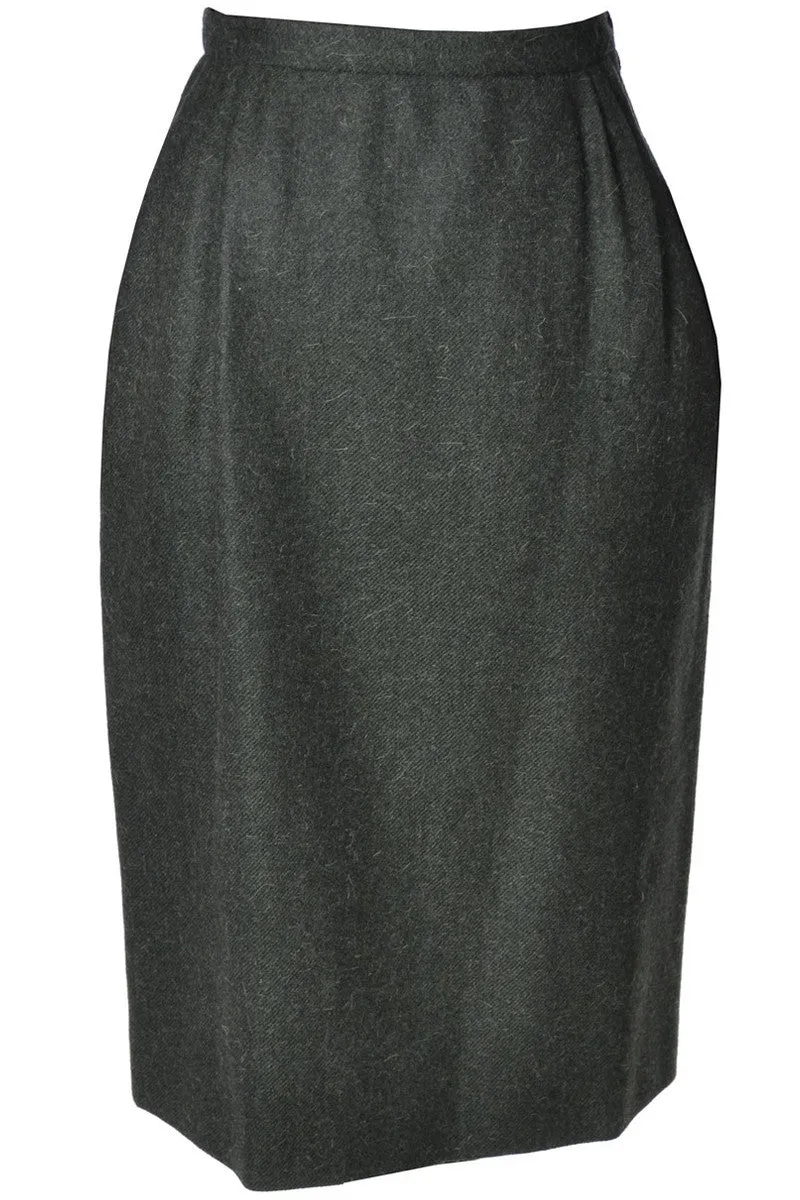 Alpaca Cashmere Valentino Green Wool Skirt