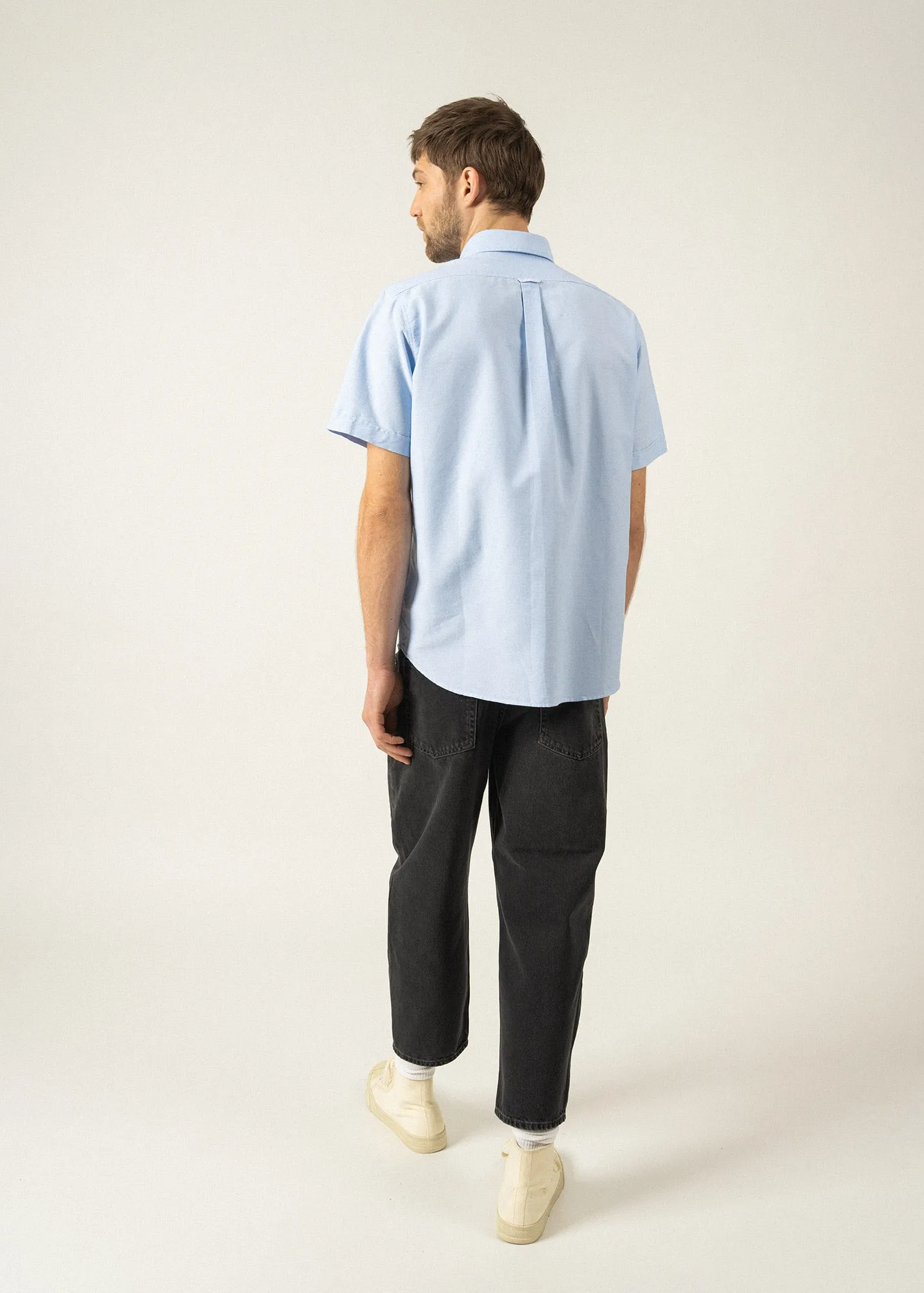 Amboise short sleeve shirt - regular fit, in cotton oxford (CIEL)