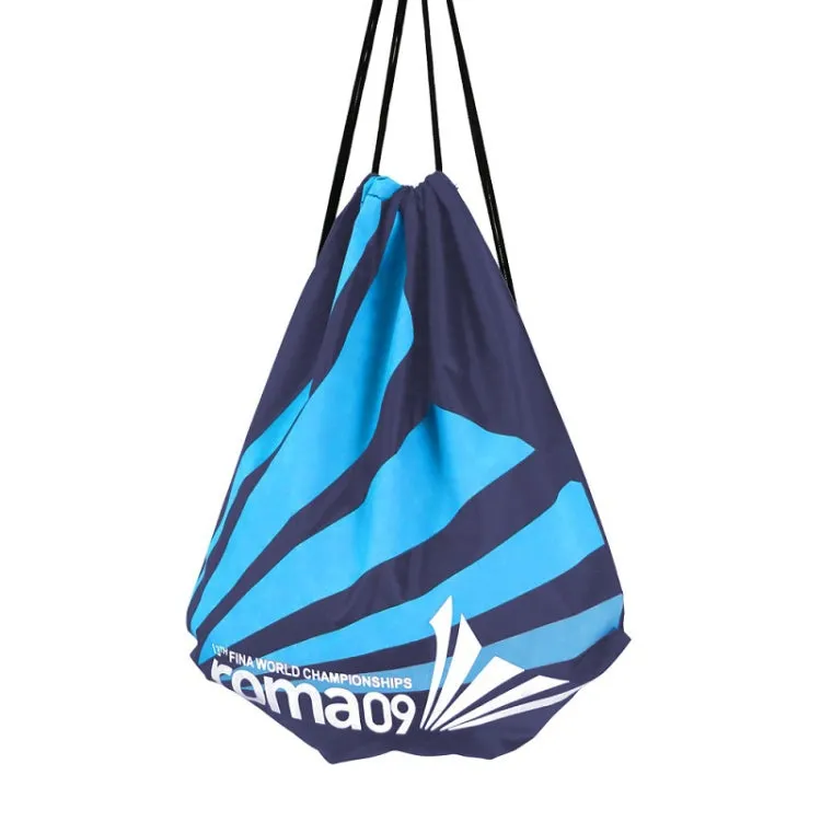 Beach Fitness Swimming Drawstring Waterproof Bag(Blue Strips)