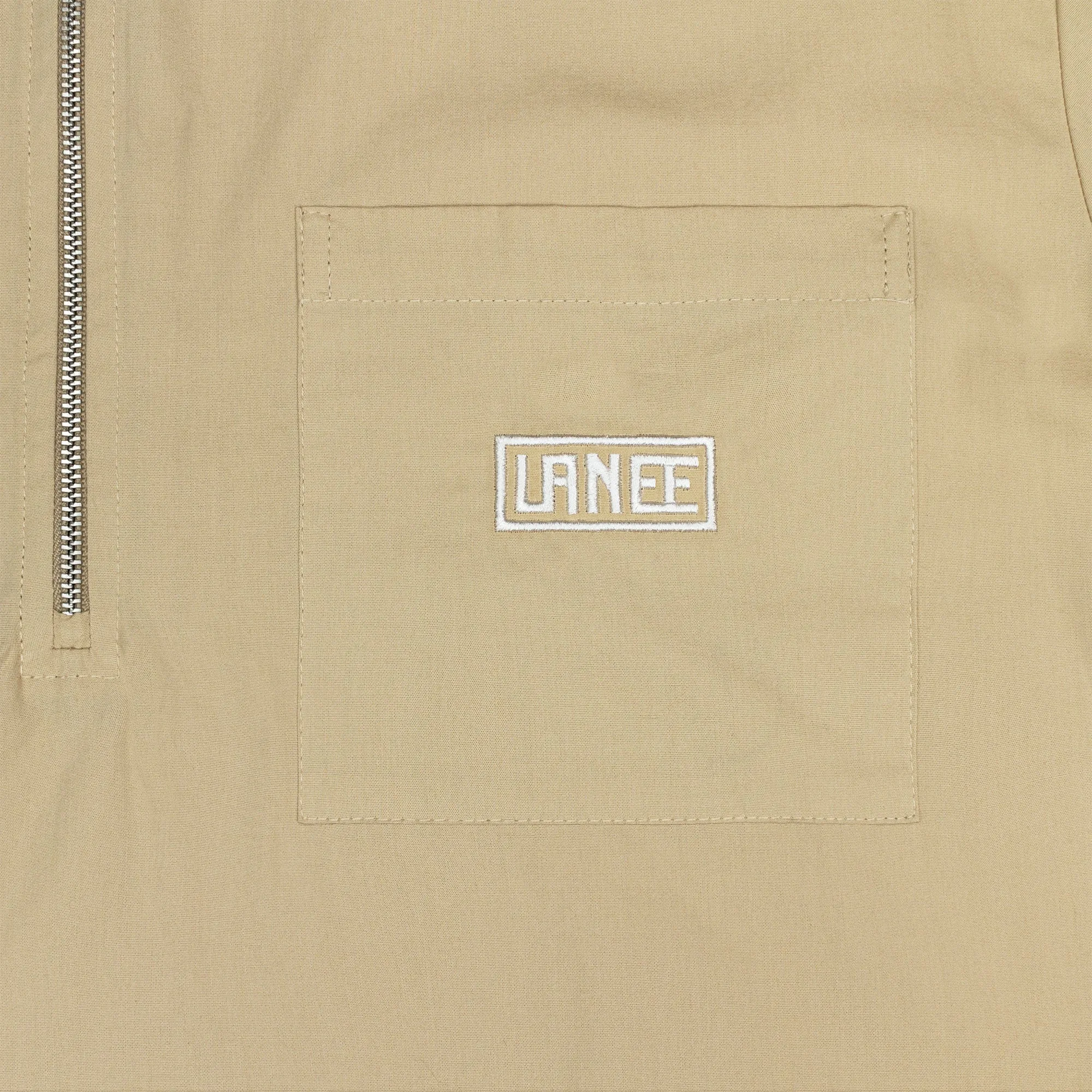 BEIGE HALF-ZIP SHIRT