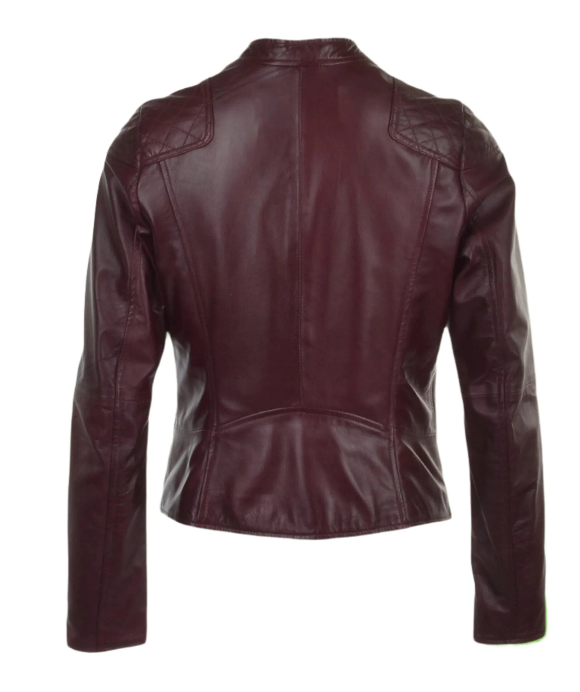 Biker Style Jacket Crushing Ladies Leather Wear 2.0