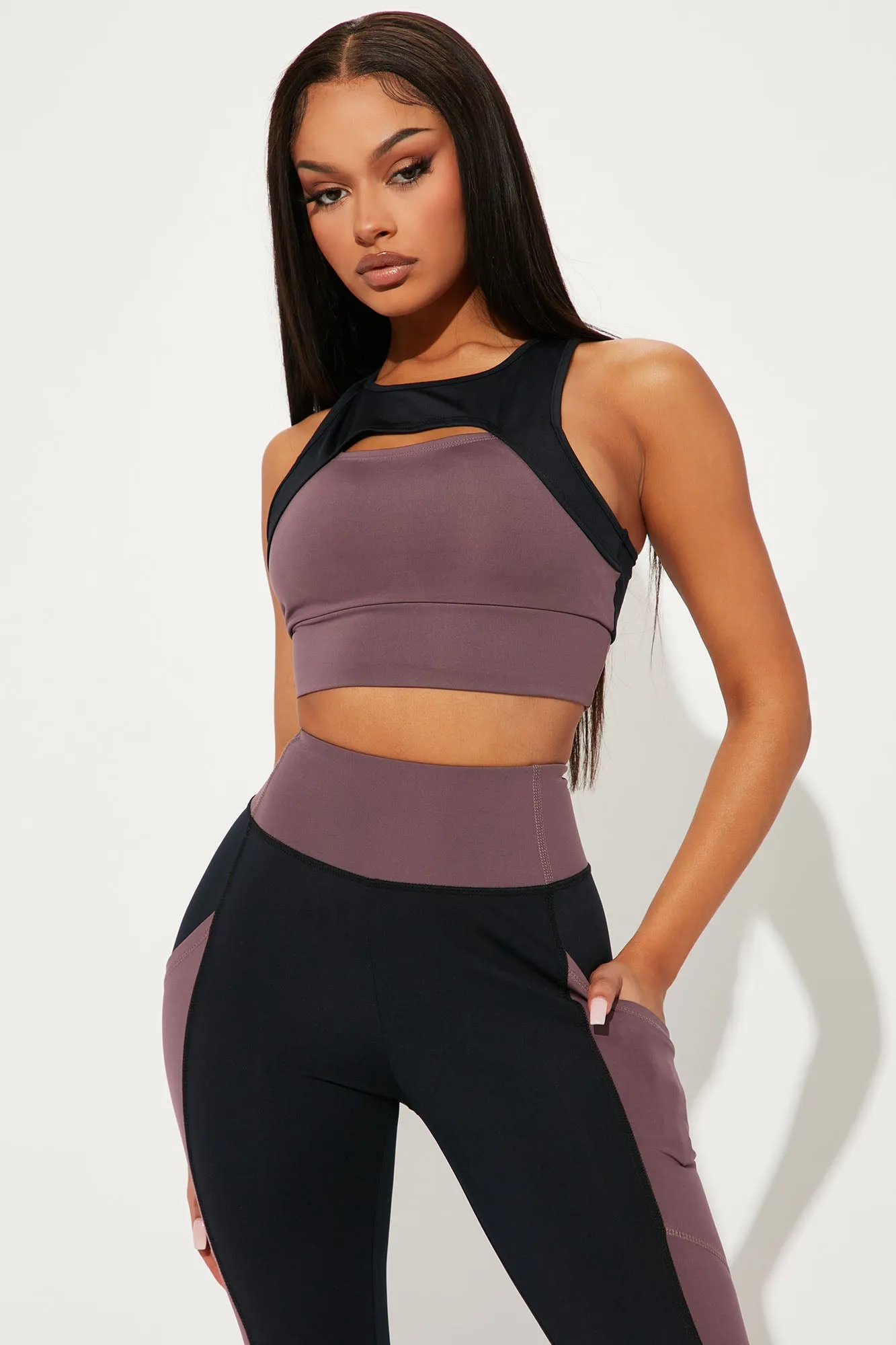 Block It Out Legging Set - Purple