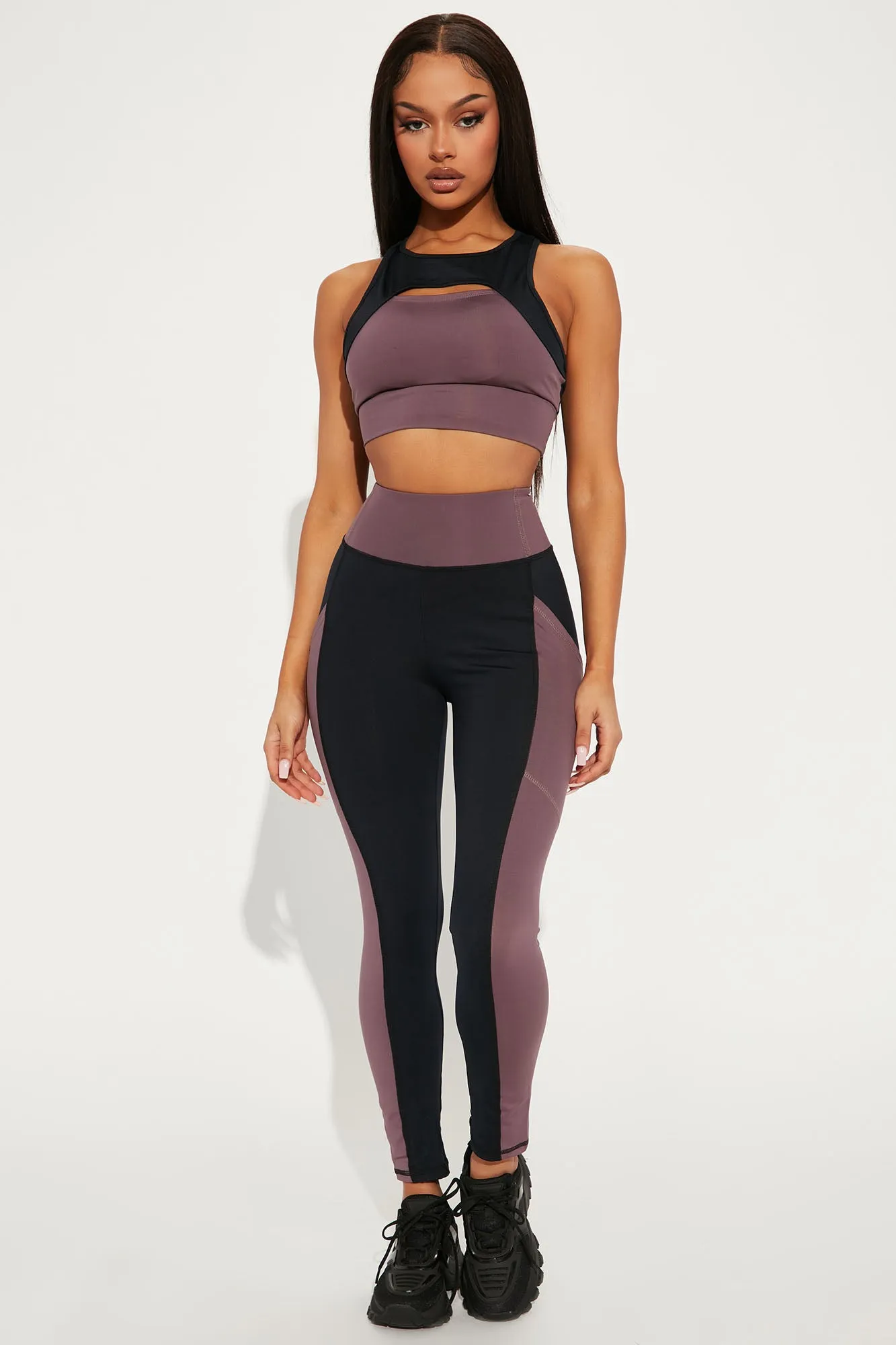 Block It Out Legging Set - Purple