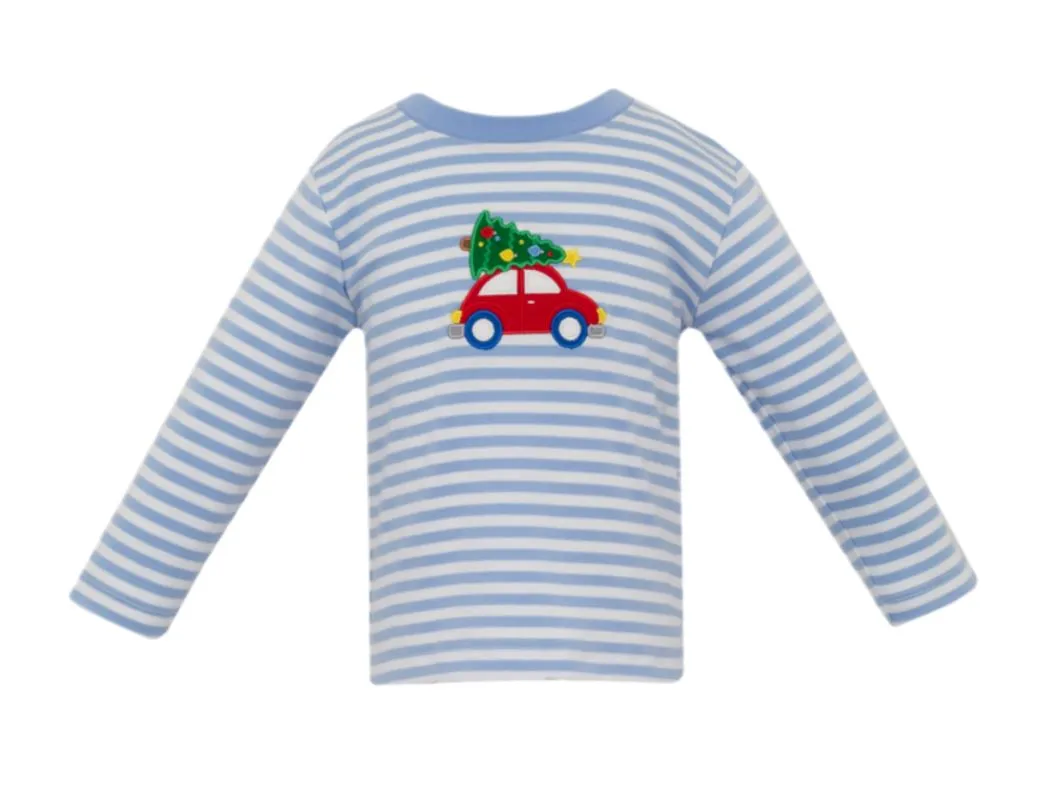 Car with Christmas Tree Knit Shirt