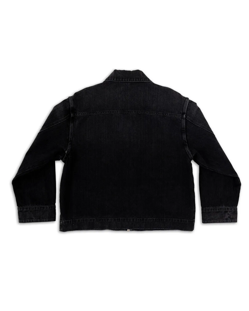 CARGO DENIM JACKET - WASHED BLACK