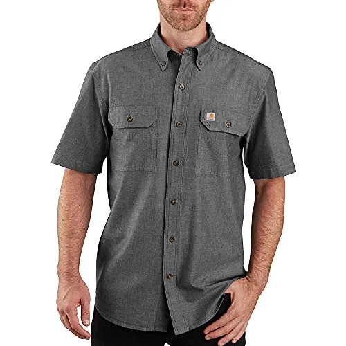 Carhartt 104369 Men's Loose Fit Midweight Chambray ShortSleeve Shirt