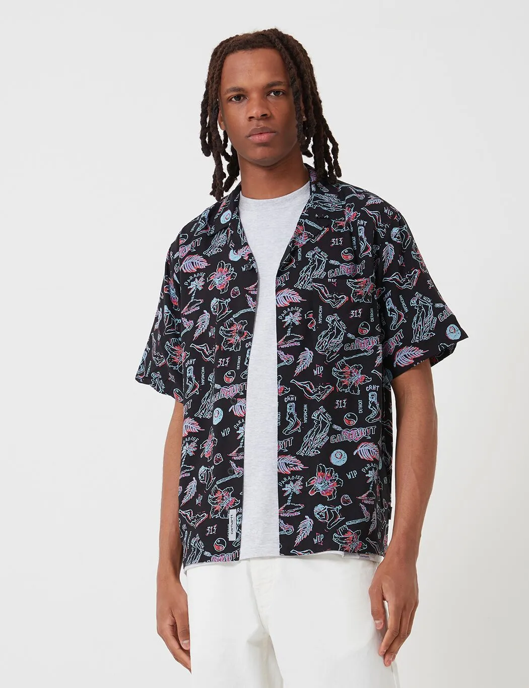 Carhartt-WIP Paradise Shirt - Blue/Paradise Print