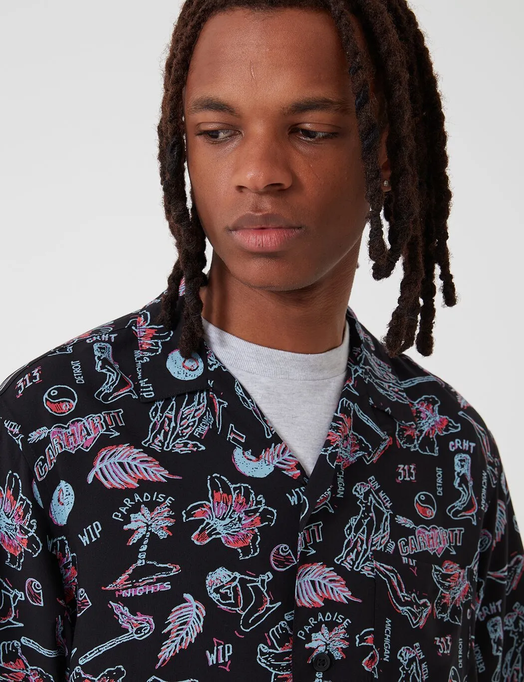 Carhartt-WIP Paradise Shirt - Blue/Paradise Print