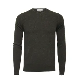 Charcoal Cashmere Crew Neck Sweater