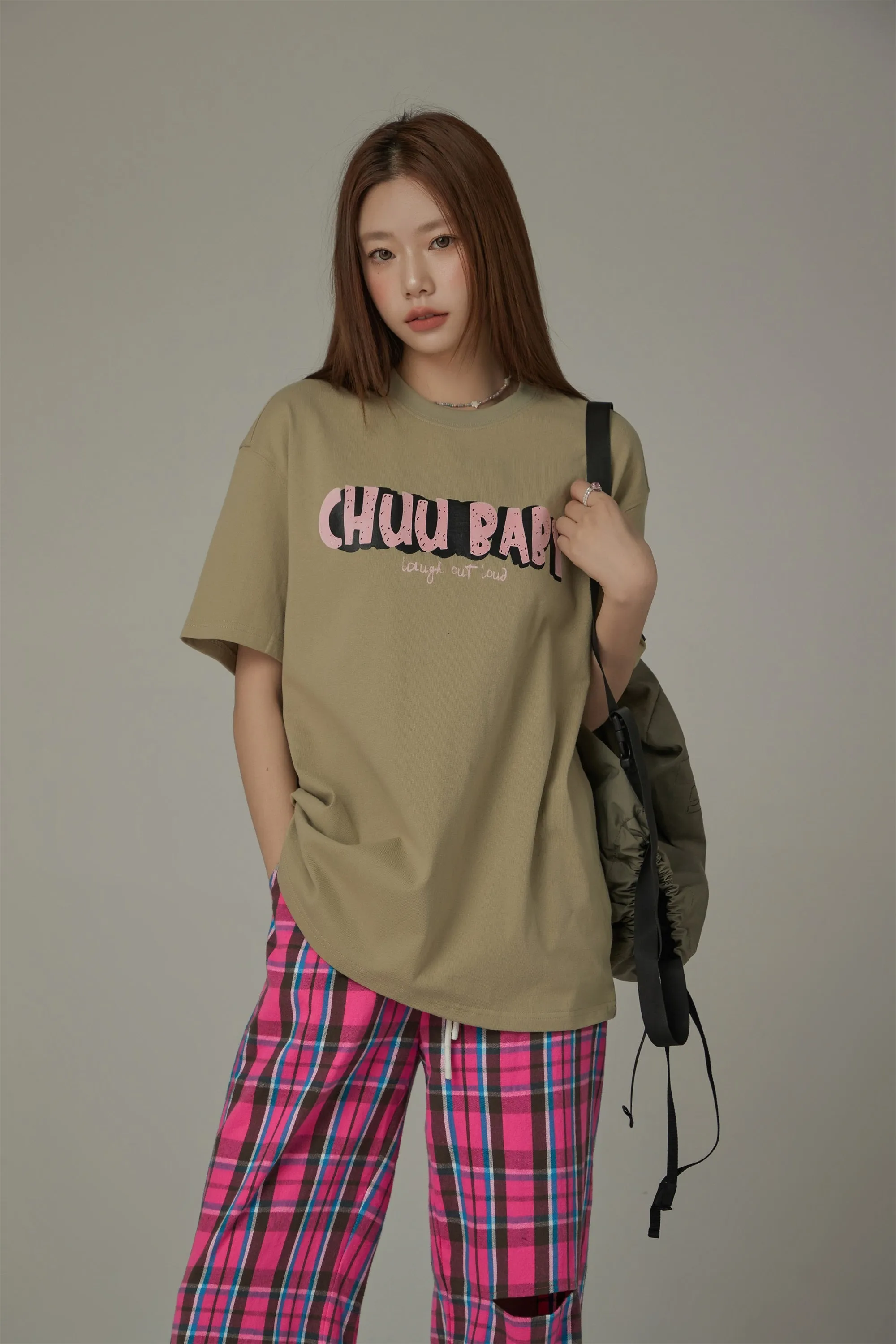 Chuu Baby Logo Cotton Loose Fit T-Shirt