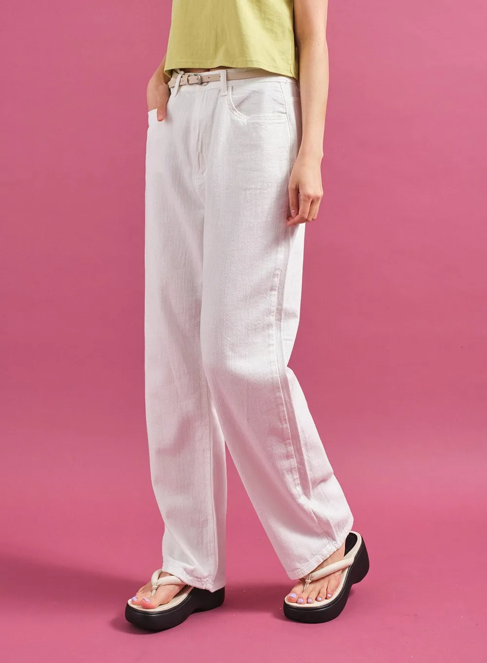 Cotton Straight Leg Pants CY18