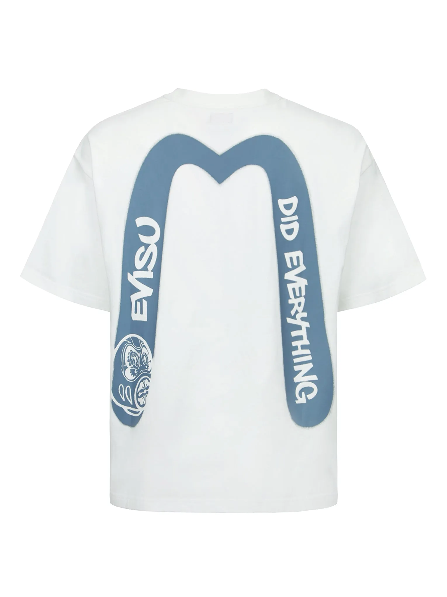 Daruma and Slogan Daicock Print T-shirt