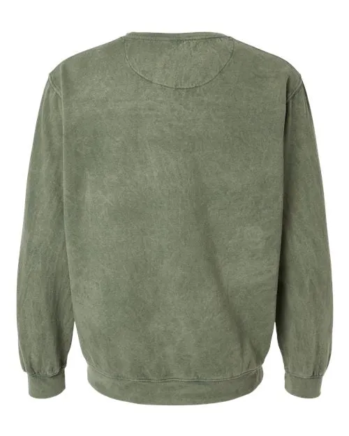 Dyenomite Men's Premium Fleece Mineral Wash Crewneck Sweatshirt