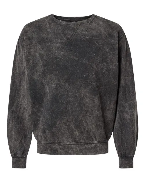 Dyenomite Men's Premium Fleece Mineral Wash Crewneck Sweatshirt