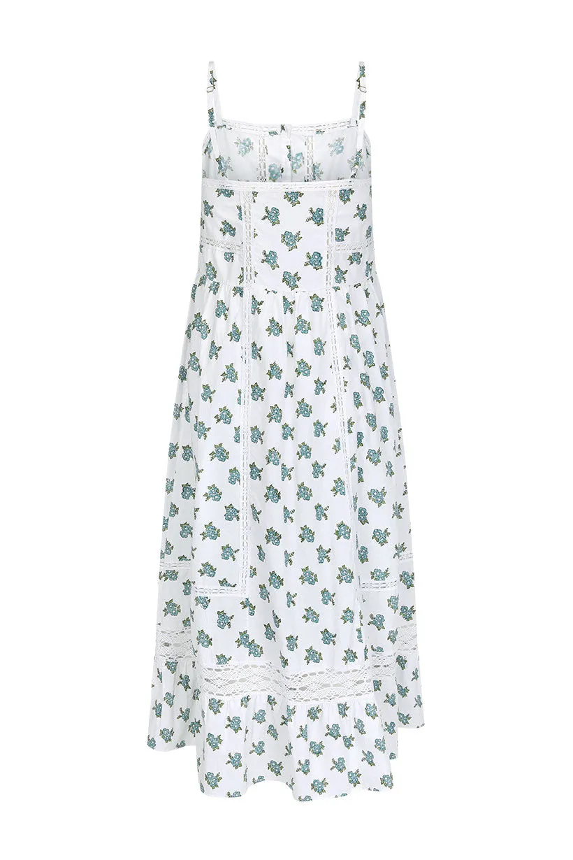 Fable Block Printed Strappy Sundress