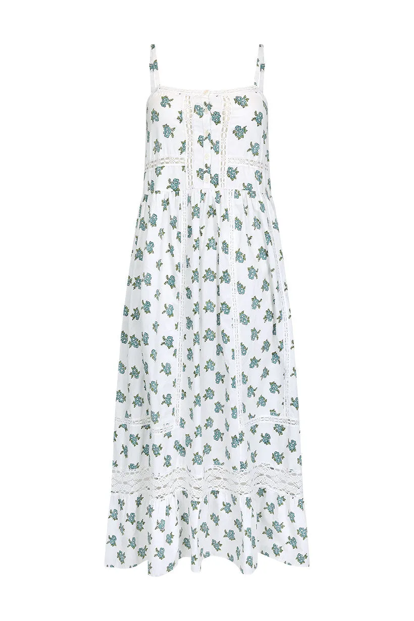 Fable Block Printed Strappy Sundress