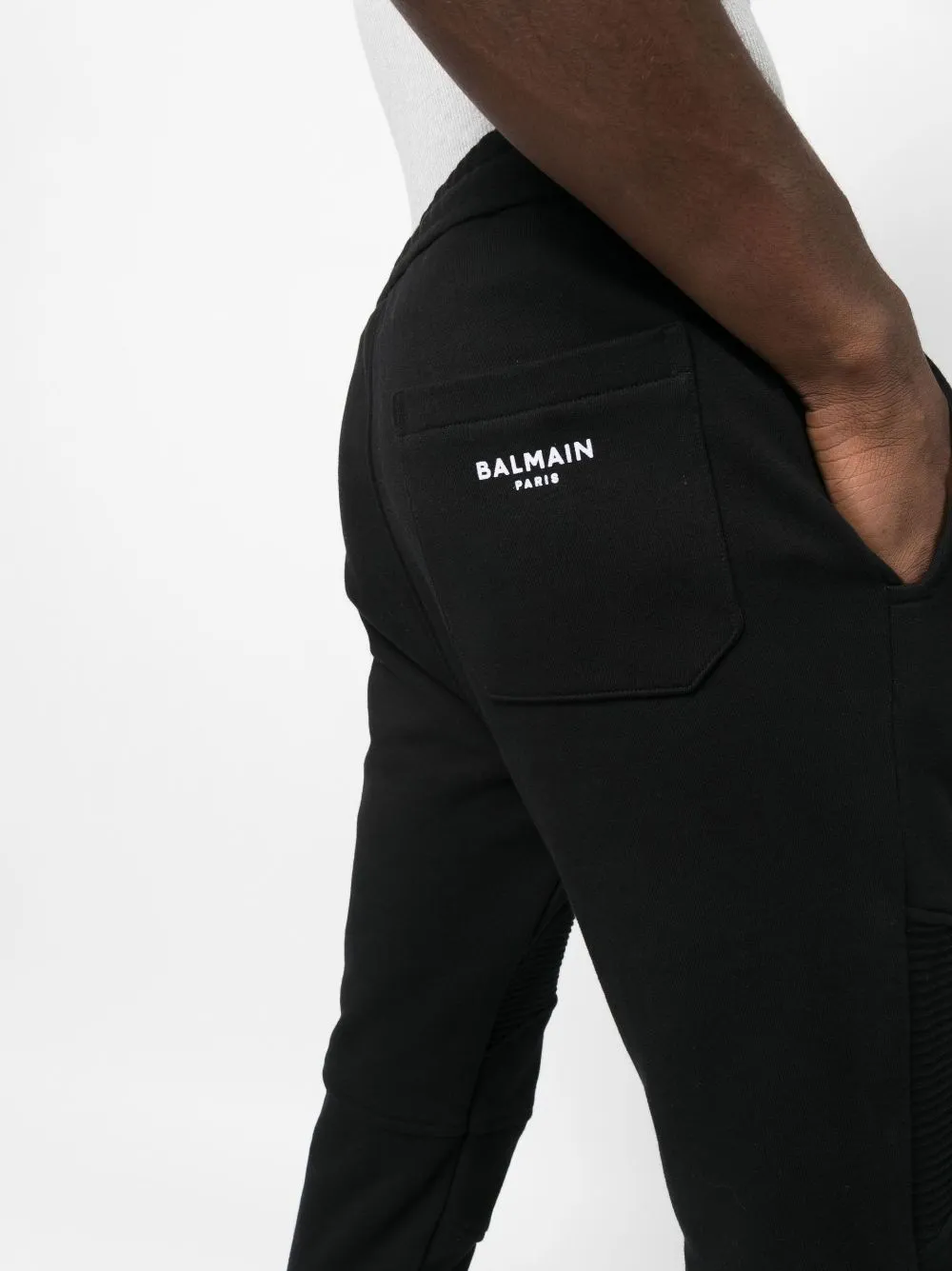 Flocked-Logo Cotton Track Pants