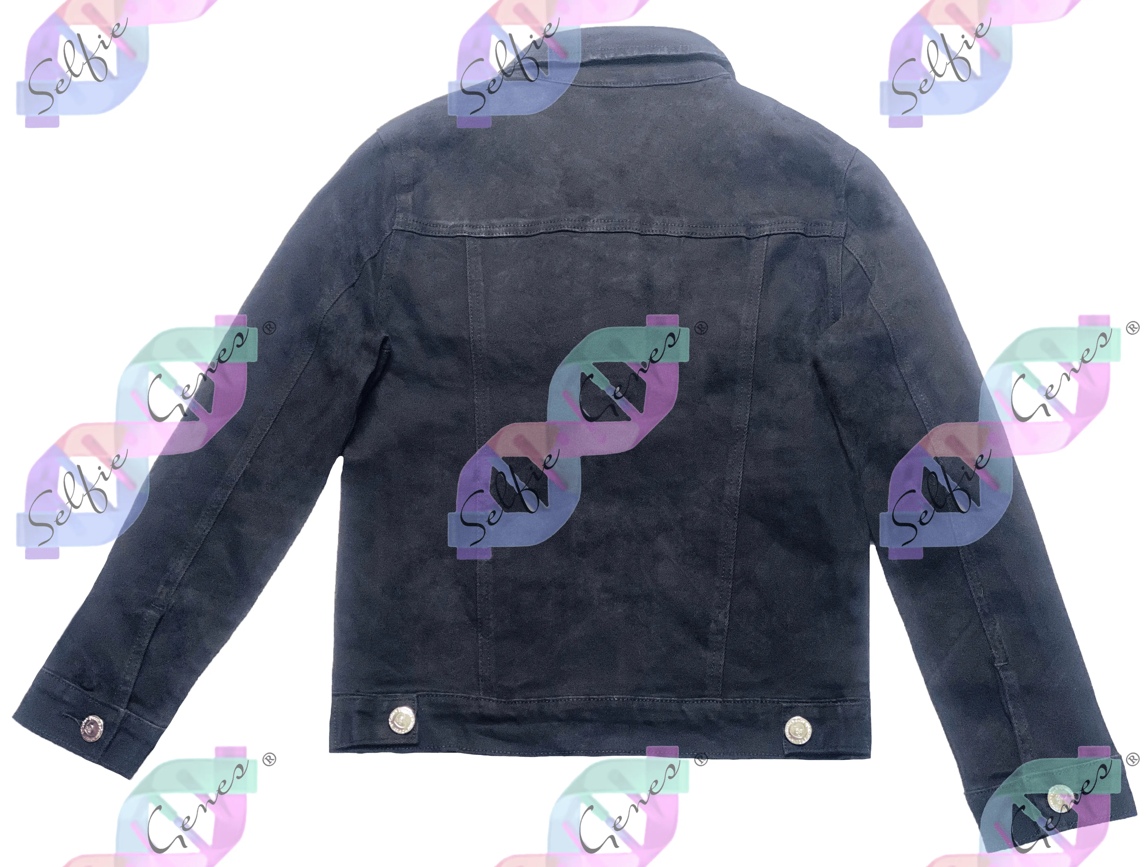 Girl's Black Wash Denim Jacket