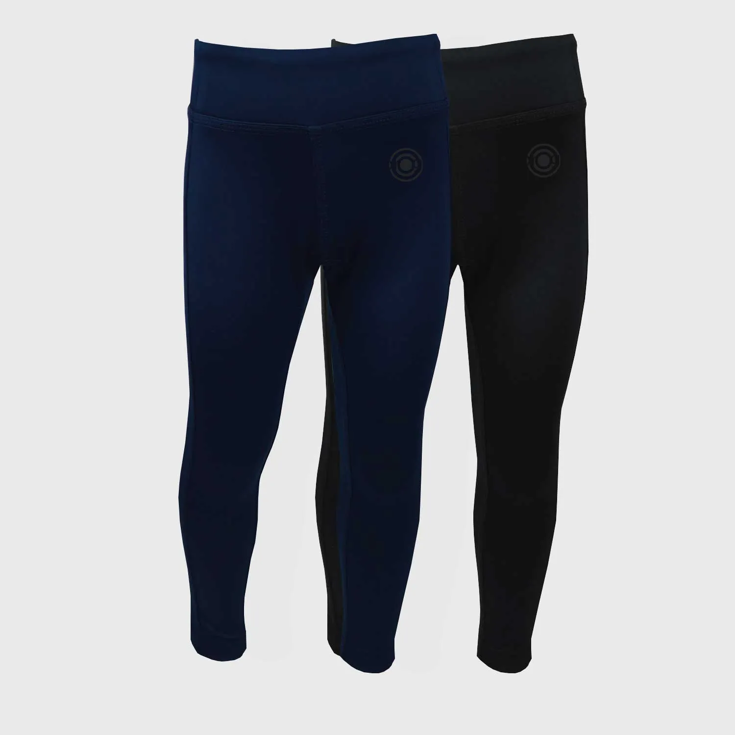 Girls Sport Leggings | Two Colours | Black | Blue | Broad Waist Band | Age 2-12 Years