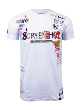 GRAFFITI SCREENSHOT PREMIUM T-SHIRTS-S11053 (WHITE)