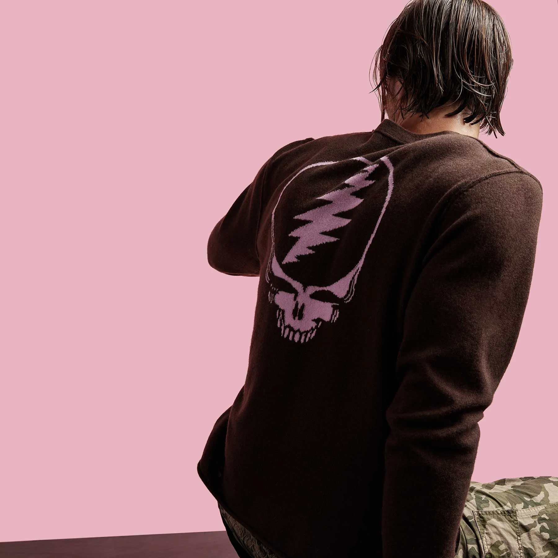 Grateful Dead Recycled Cashmere Sweater - Black Cherry