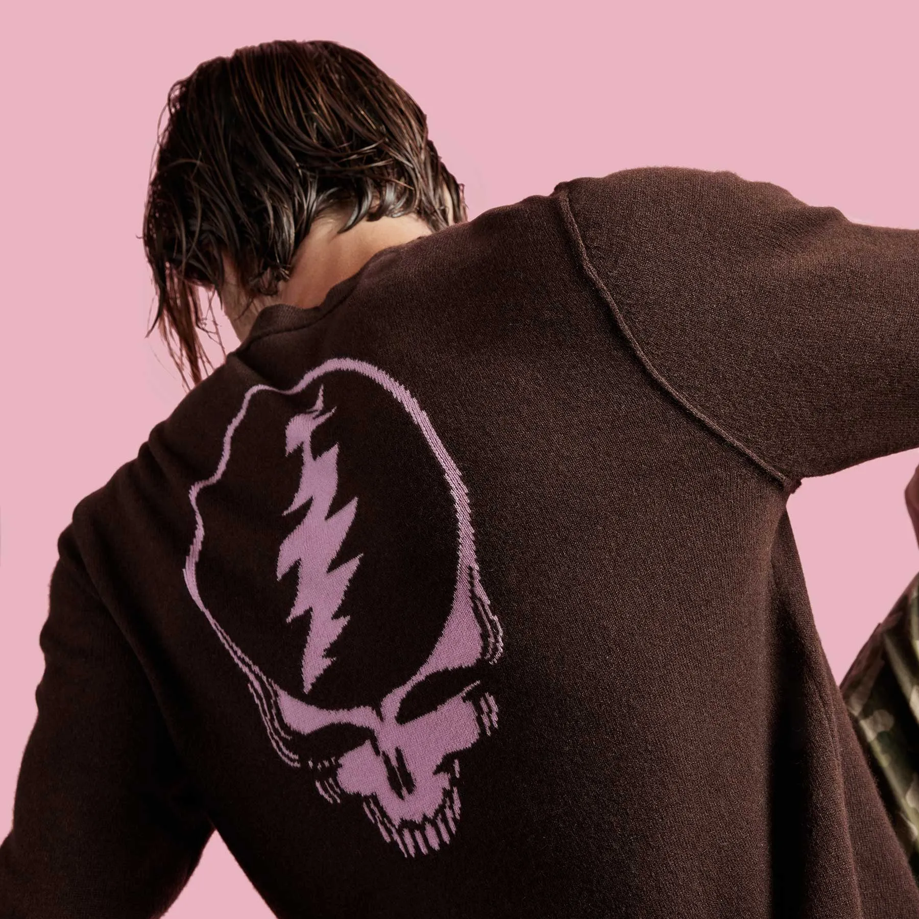 Grateful Dead Recycled Cashmere Sweater - Black Cherry