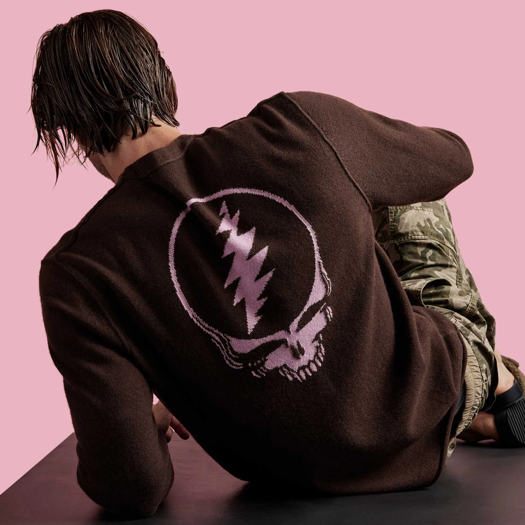 Grateful Dead Recycled Cashmere Sweater - Black Cherry