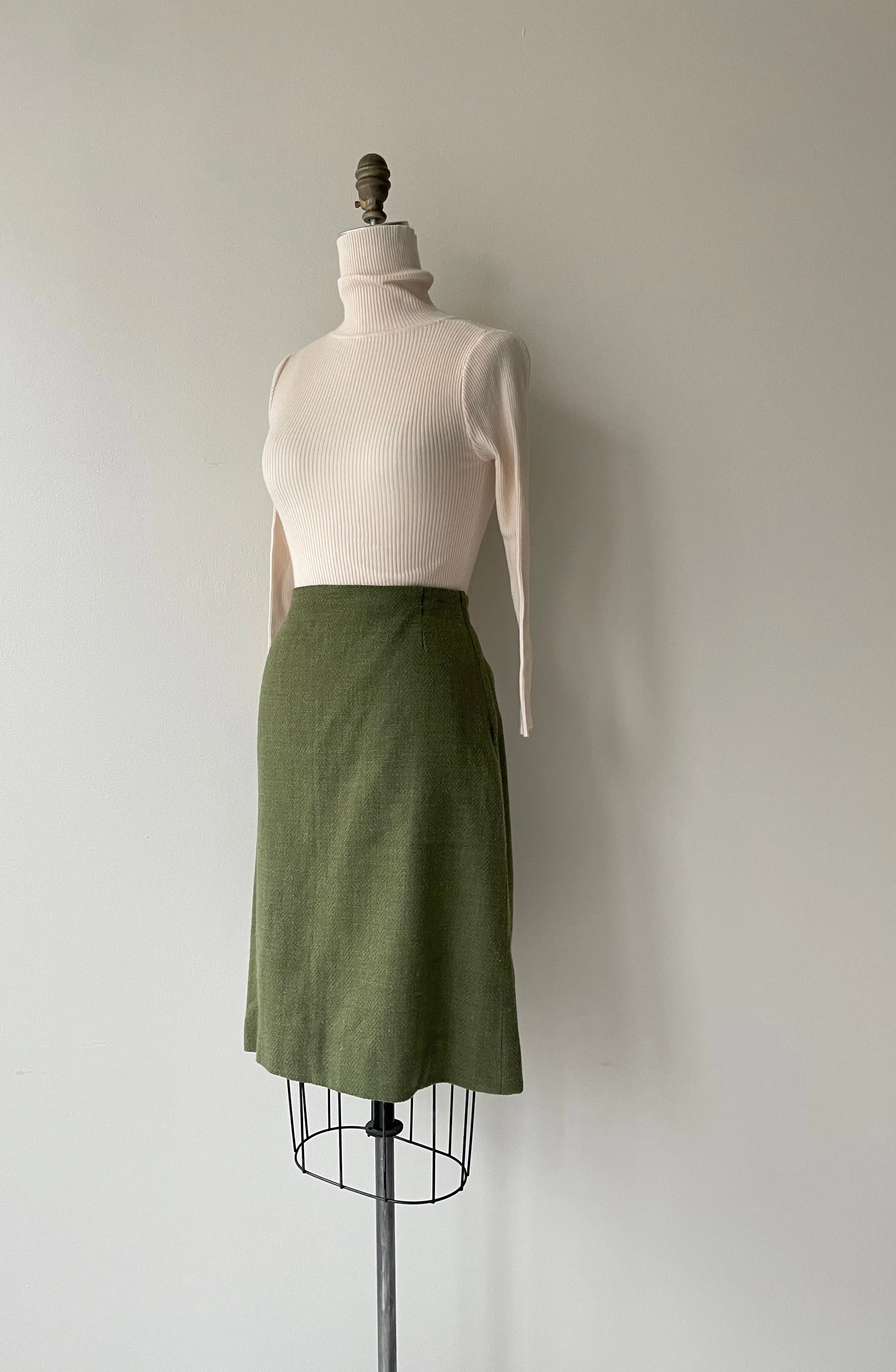 Herringbone Wool Skirt | 1960s