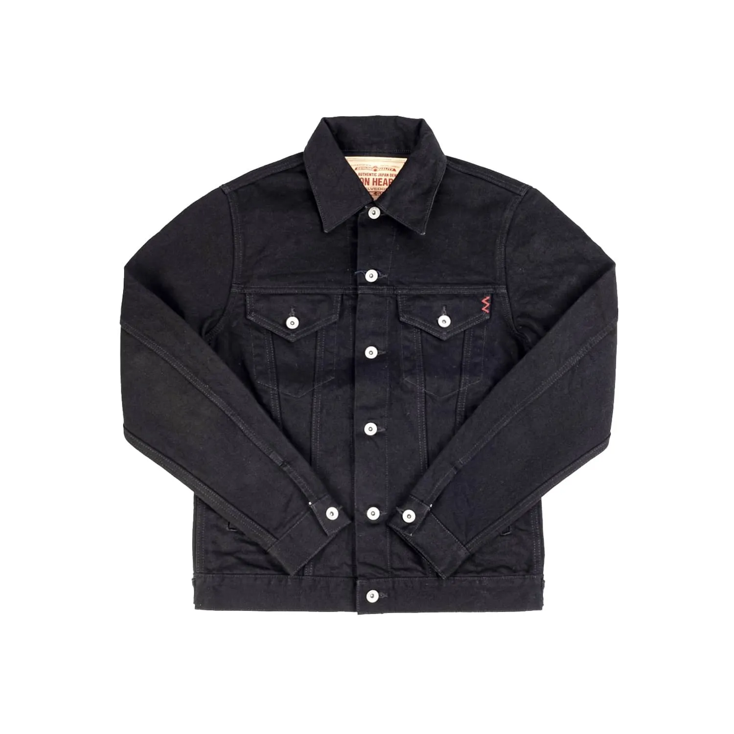 Iron Heart IHJ-86-BLK 14oz Selvedge Denim Modified Type III Jacket Black/ Black