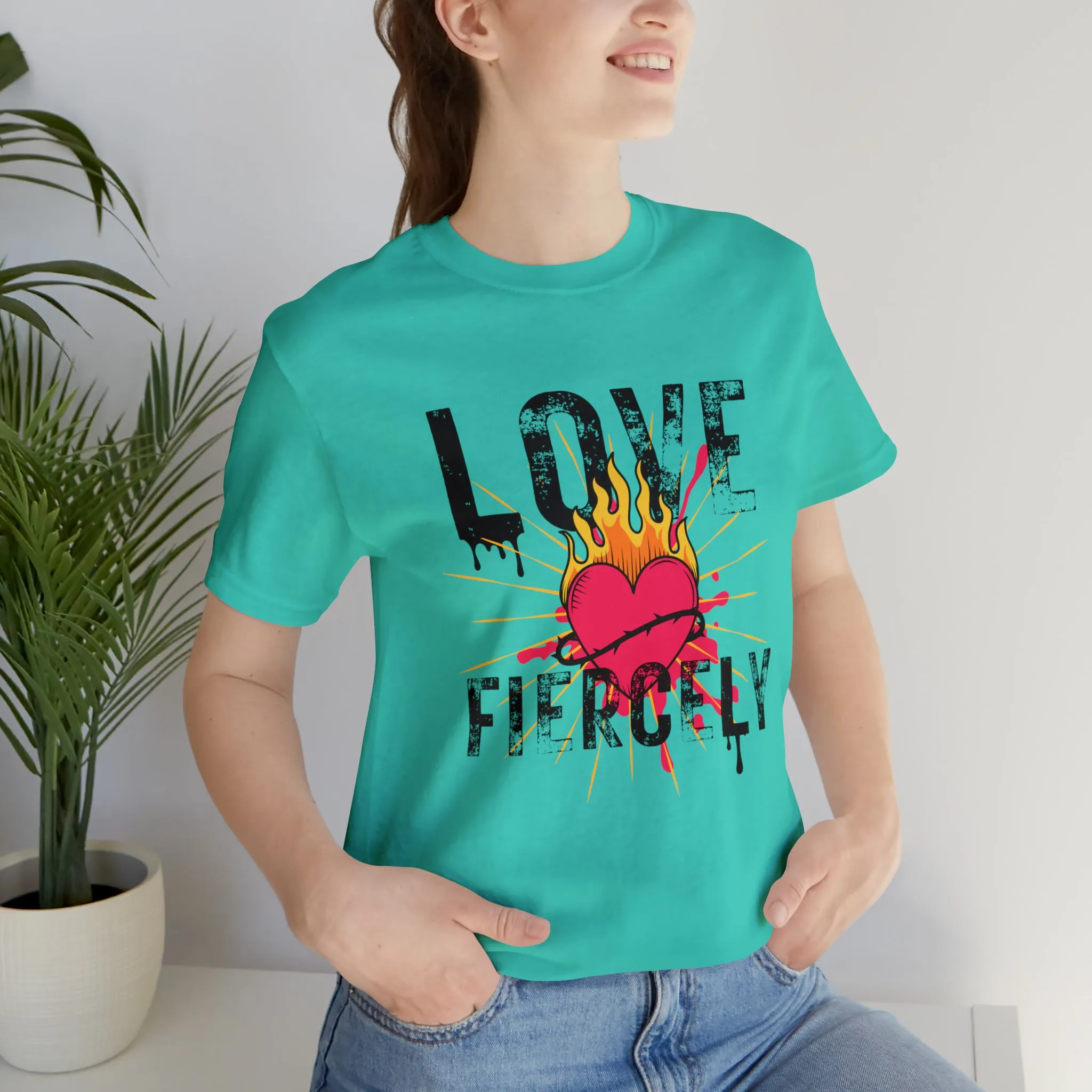 Love Fiercely Unisex Jersey Short Sleeve Tee