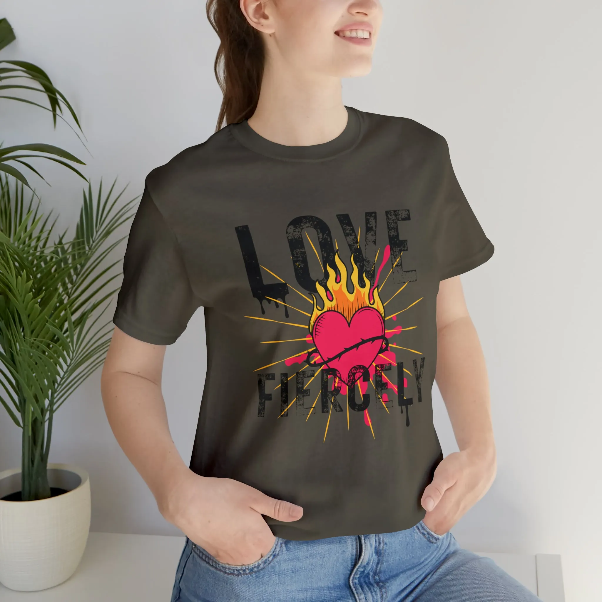 Love Fiercely Unisex Jersey Short Sleeve Tee