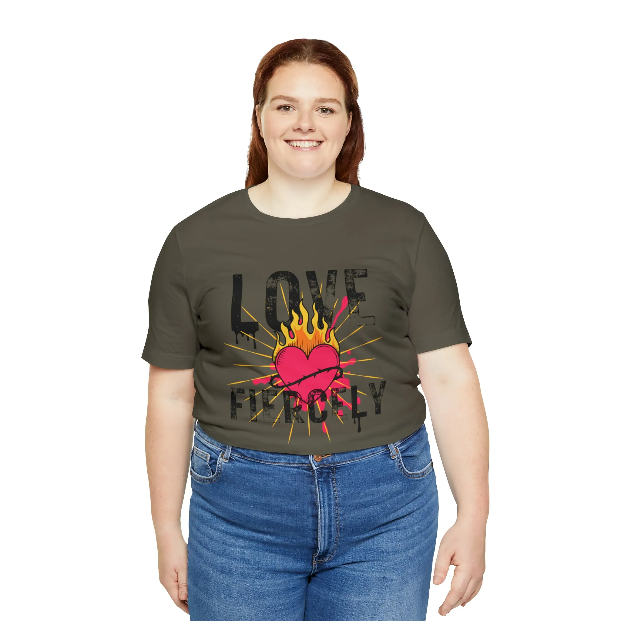 Love Fiercely Unisex Jersey Short Sleeve Tee