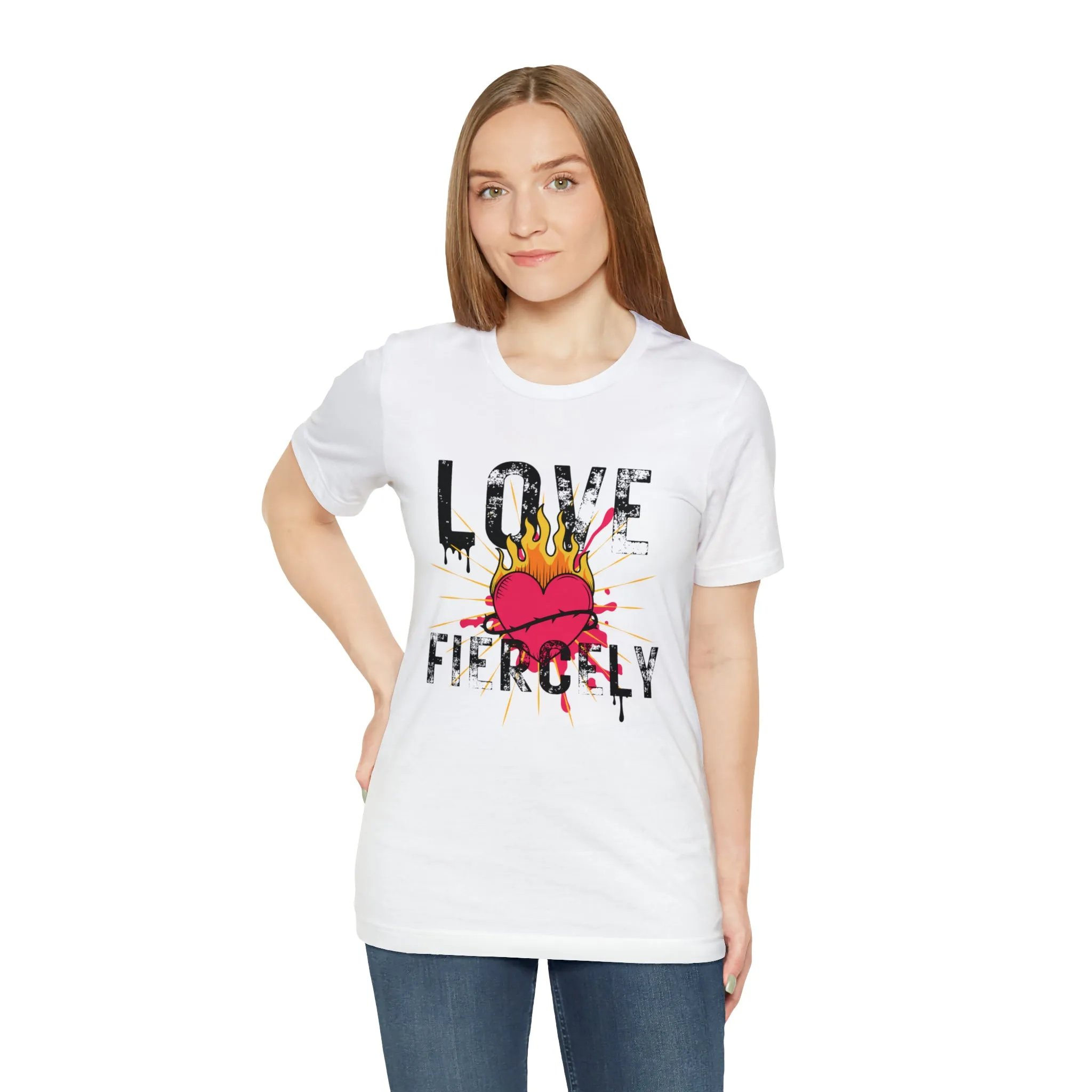 Love Fiercely Unisex Jersey Short Sleeve Tee