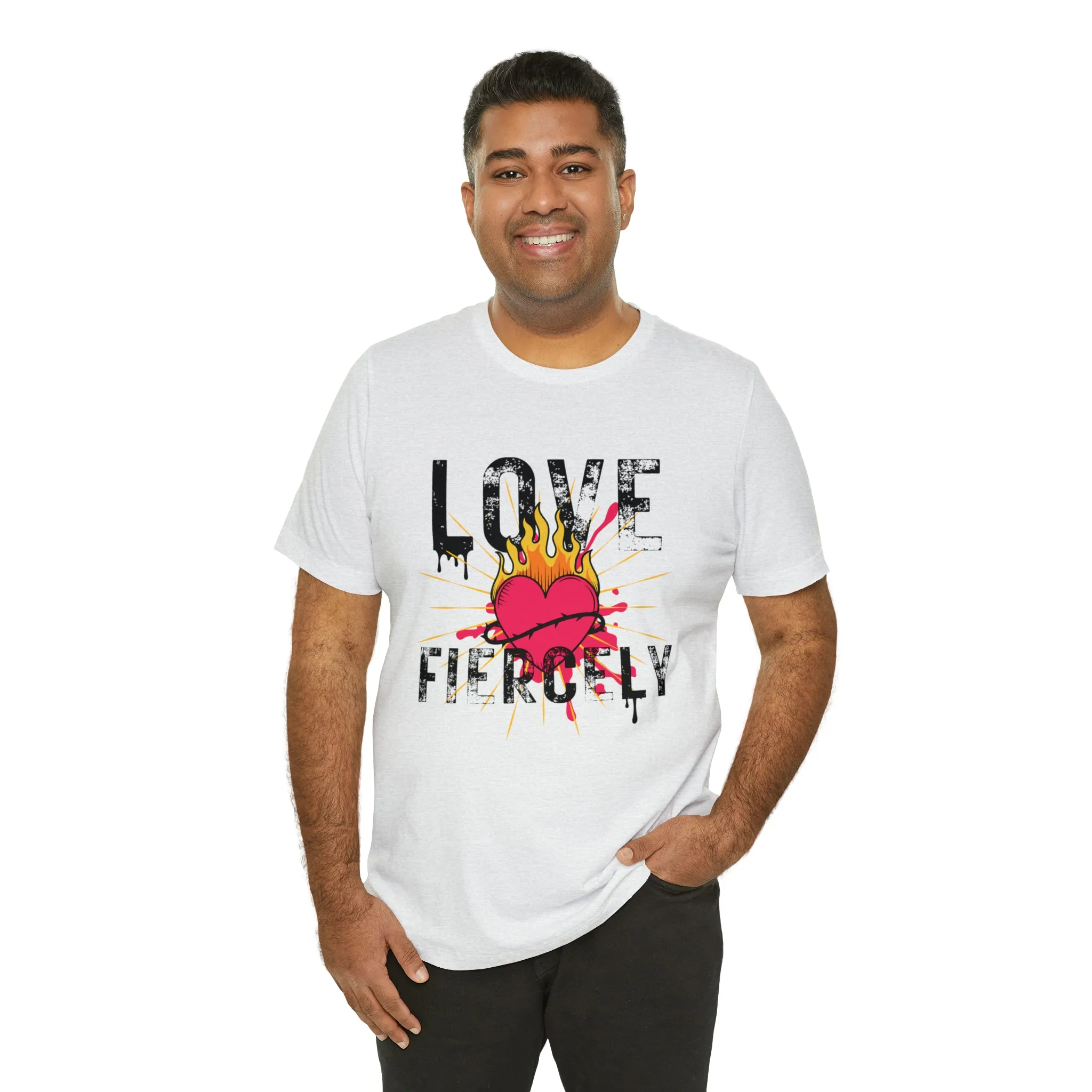 Love Fiercely Unisex Jersey Short Sleeve Tee