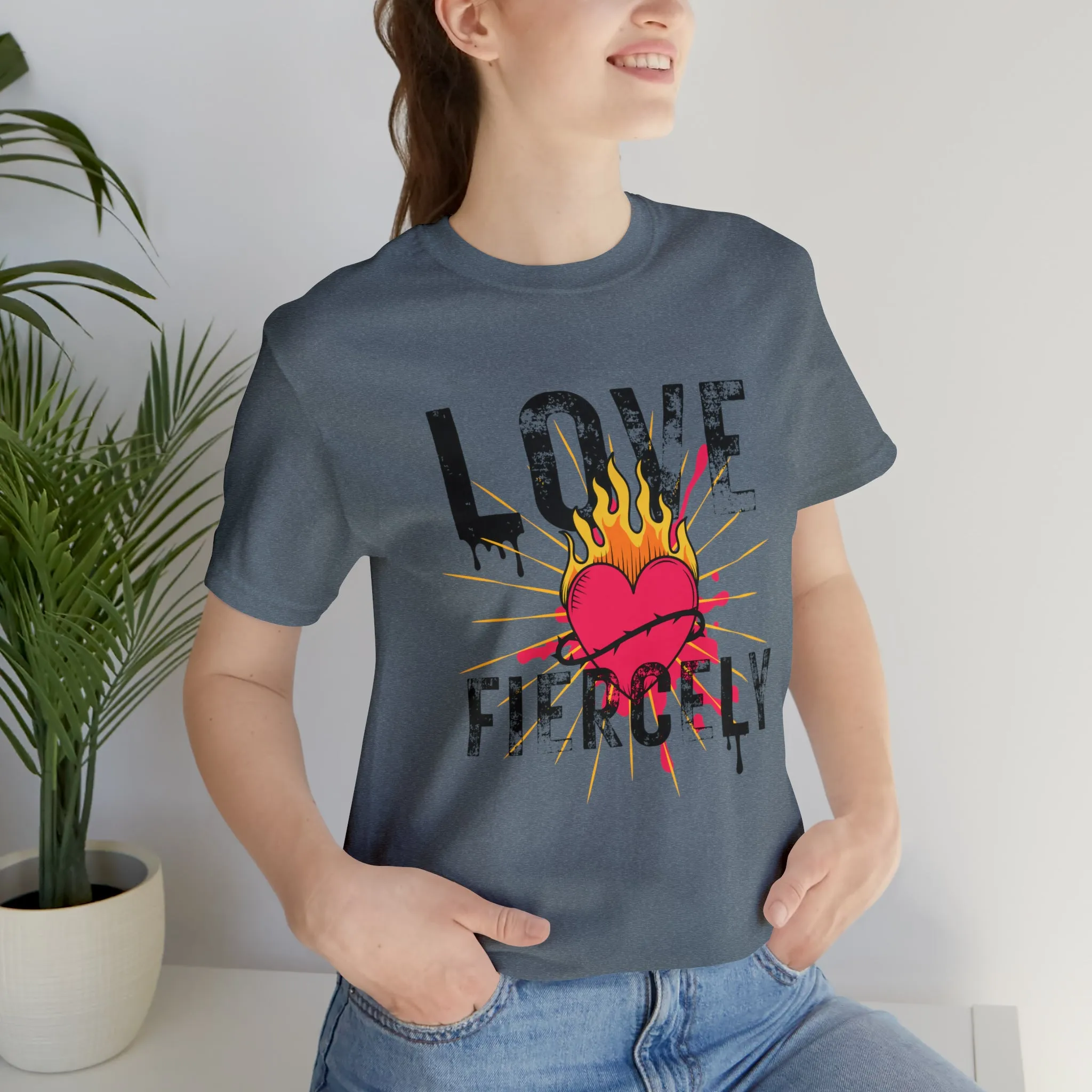 Love Fiercely Unisex Jersey Short Sleeve Tee