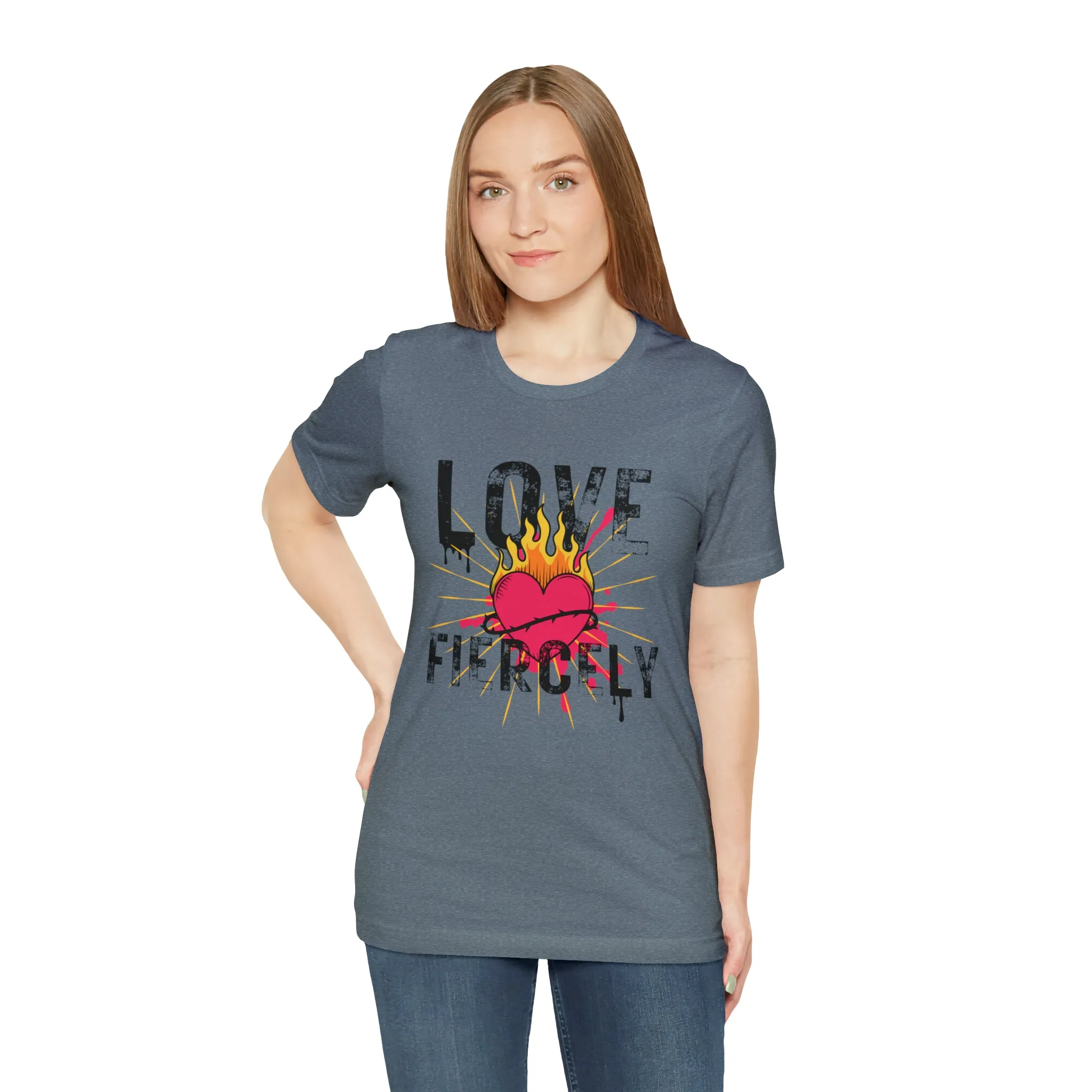 Love Fiercely Unisex Jersey Short Sleeve Tee