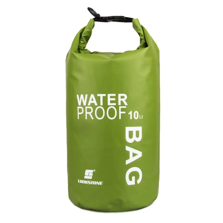 LUCKSTONE 10L Outdoor Rafting Swimming Waterproof Bag(Green)