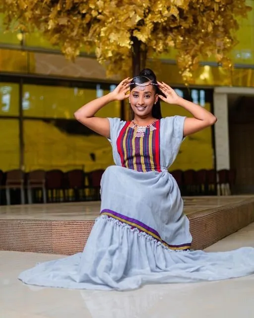 Menen Oromo Cultural Dress Simple Oromo Dress