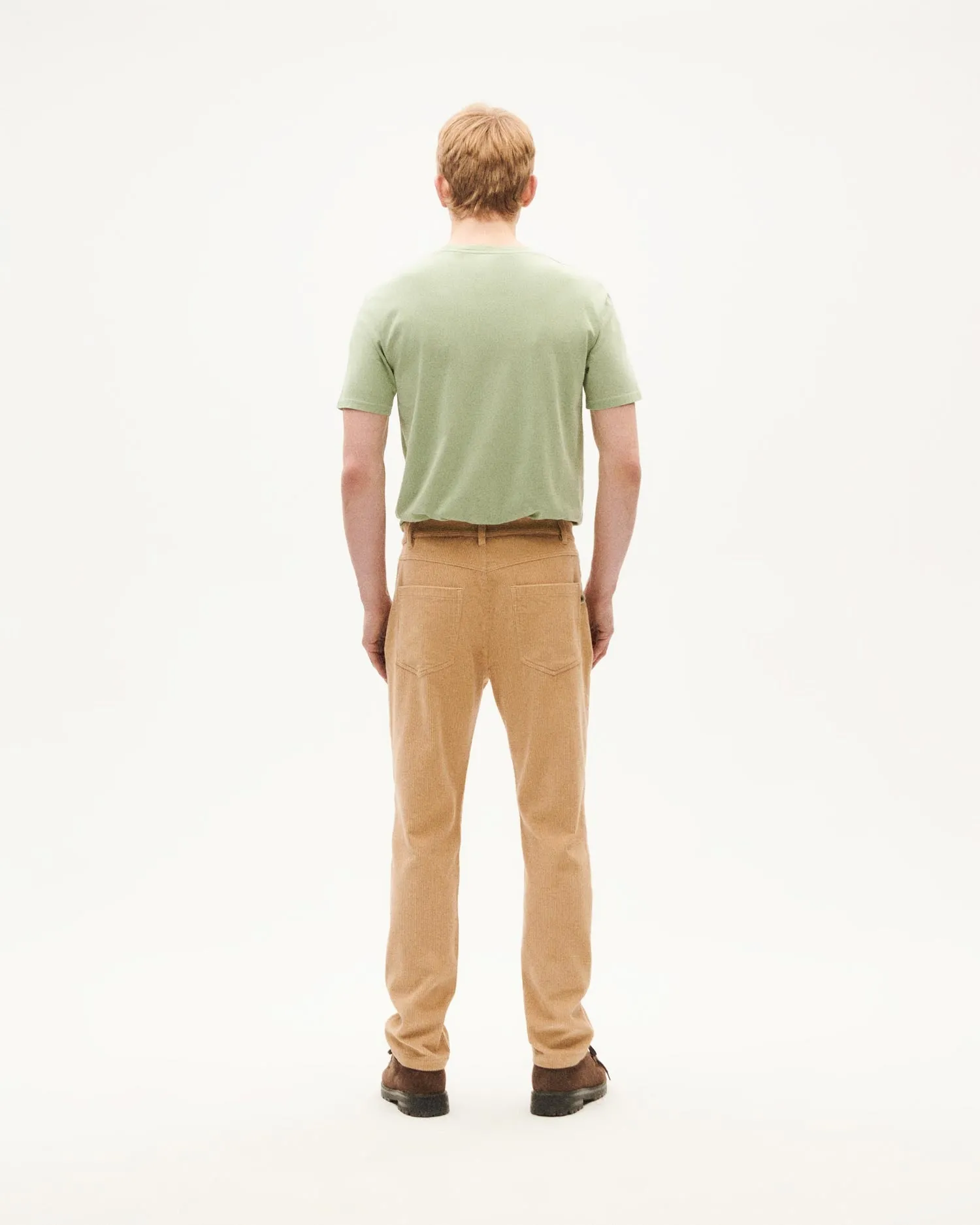 Men's 5 Pockets Corduroy Pants Beige