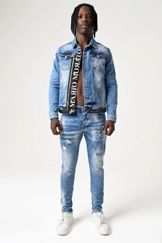 Men's Denim Jacket Exclusive Design by Mario Morato | European Wear | 2699 | Blue