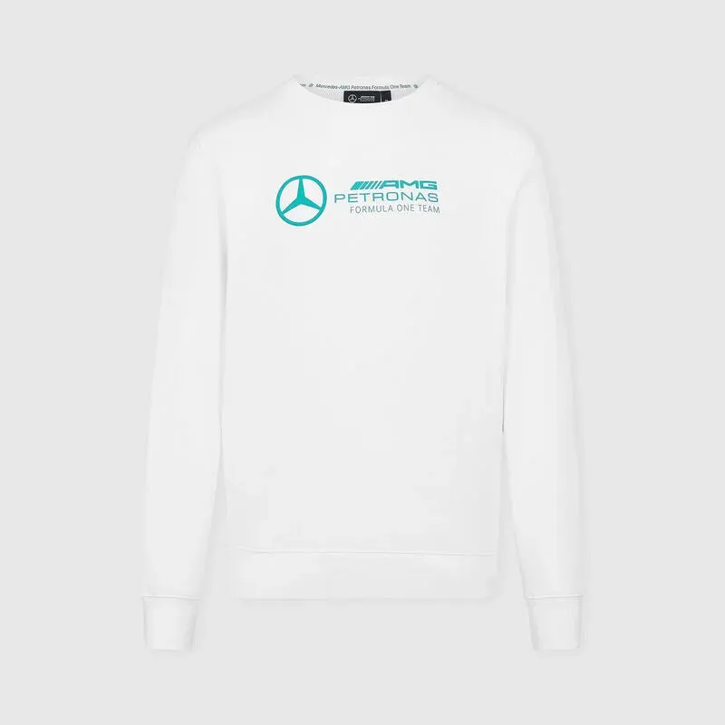 Mercedes AMG Petronas F1 Men's Crew Sweatshirt - Black/White