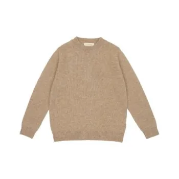 MILLEDEUX~ Cashmere crew neck w gold