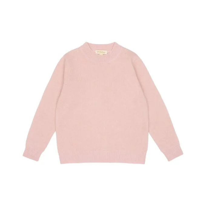 MILLEDEUX~ Cashmere crew neck w gold